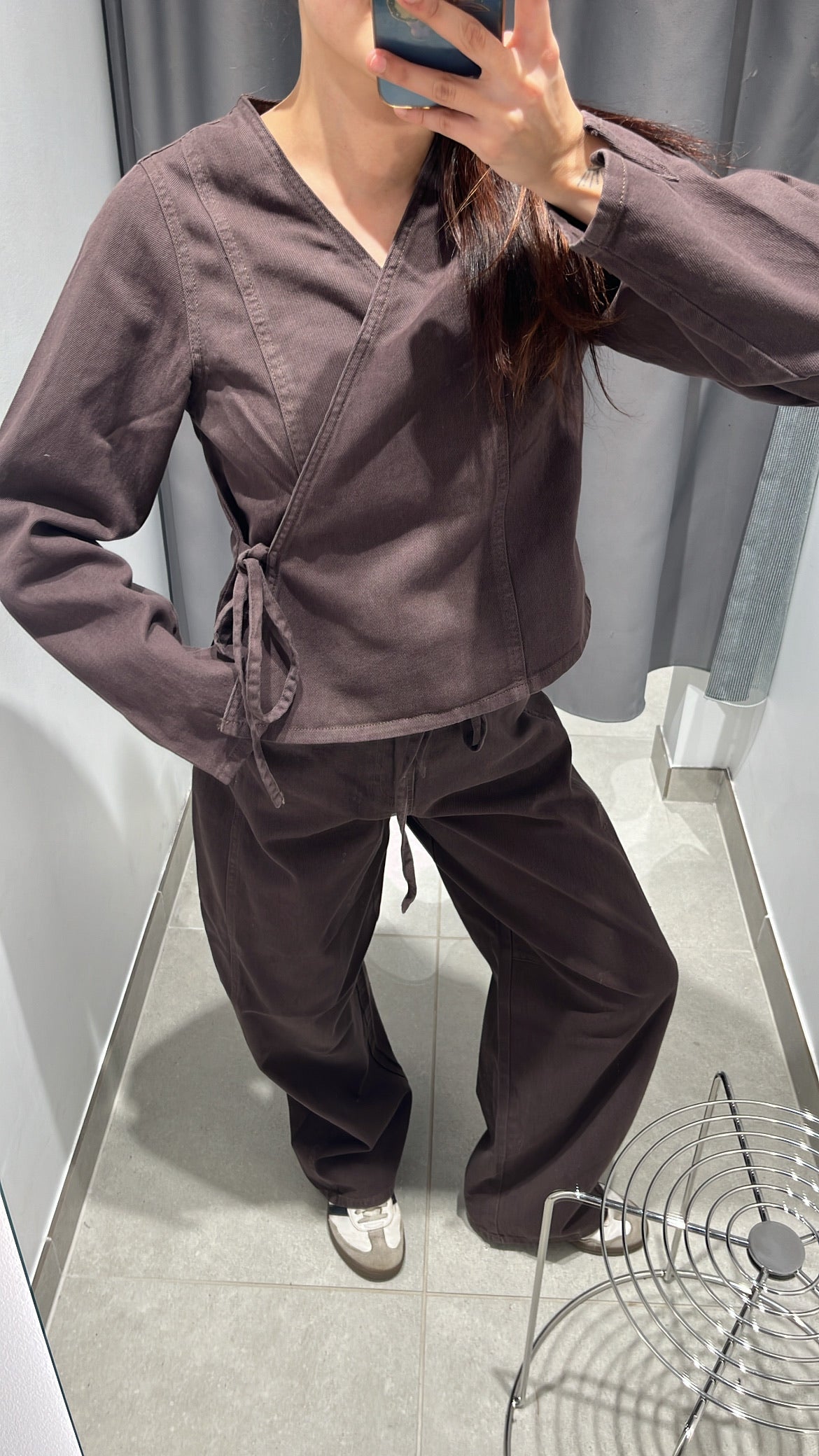 PCFENNA Denim Shirt - Hot Fudge